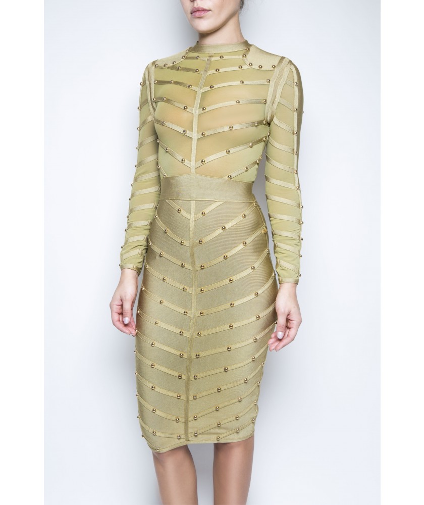 Dione olive dress