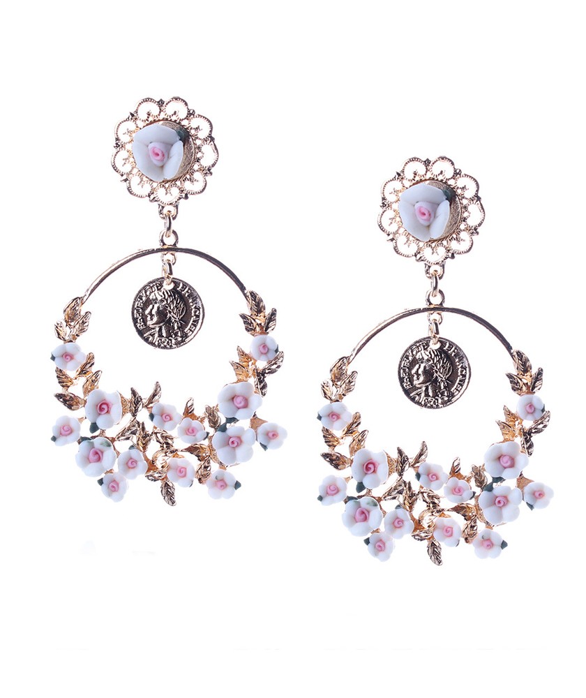 Flower Garden Chandelier Earrings 